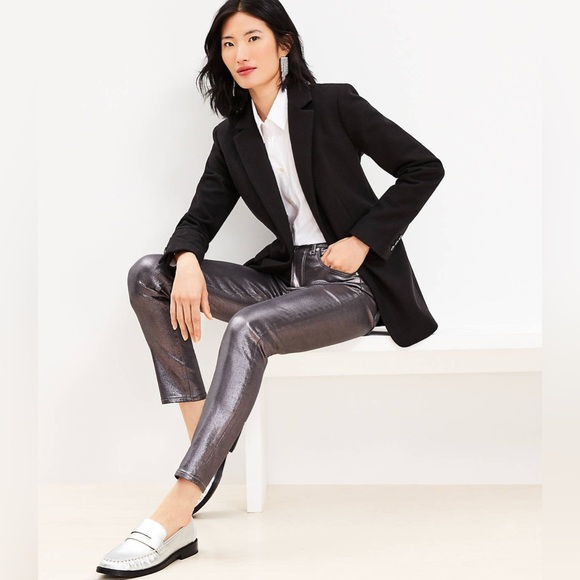 LOFT Wool Modern Long Blazer - Picture 2 of 13